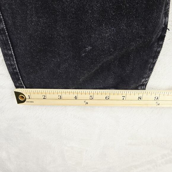 MODITEC Jeans Mens 30x29 Black Denim Buckle Strap Legs Goth Whimsigoth Rave Emo - Picture 15 of 16